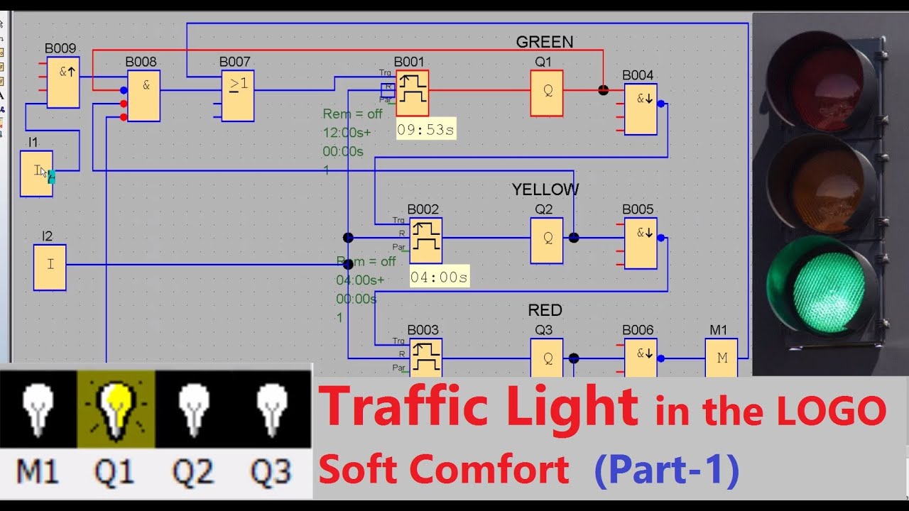 Siemens PLC - Traffic Light in the LOGO Soft Comfort (Part-1