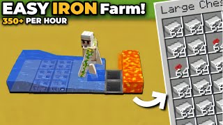 Minecraft Easy Iron Farm Tutorial In 1.21 New Design Java & Bedrock