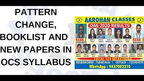 NEW OCS SYLLABUS AND BOOKLIST-AAROHAN CLASSES-7684054656