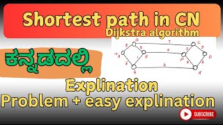 Shortest Path |ಕನ್ನಡ explination |computer networks