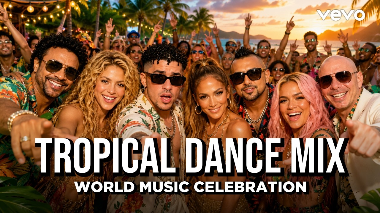 Shaggy, Shakira, Bad Bunny, JLo, Sean Paul, Karol G, Pitbull -Tropical Dance Mix | Music Celebration