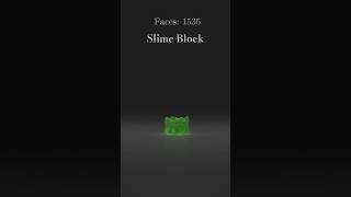 Slime Block Physics from Minecraft 6-1536 Faces#3d #minecraft #minecraftrender #physics #slime #asmr
