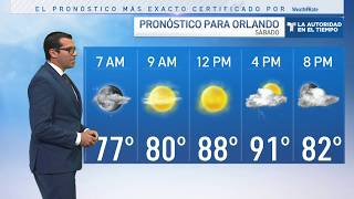 Sunny Saturday morning with afternoon storms