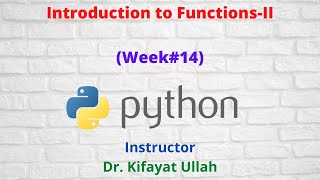 What is Function  || Programming with Python (Week#14)