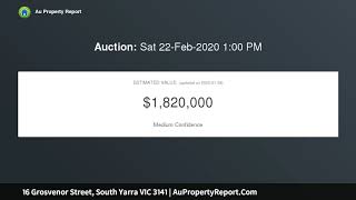 16 Grosvenor Street, South Yarra VIC 3141 | AuPropertyReport.Com