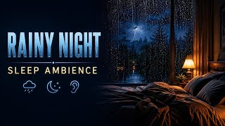 Cozy Rainy Night 🌧️ Gentle Rain & Soft Thunder for Deep Sleep | 1 Hour screenshot 2