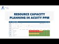 Resource Capacity Planning in Acuity PPM