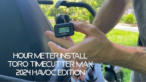 $17 Hour Meter Install Toro Timecutter Max 2024 Havoc edition