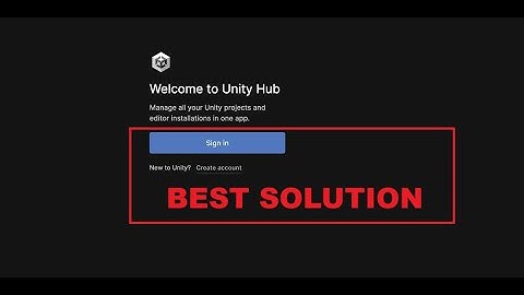Unity Hub sign in problem |  Unity Hub Fix