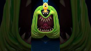 Scary Worm Monster Attack 😱 | Creepy 3D Horror Animation #Shorts#cartoon