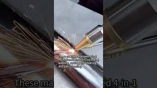 CKMACHINE handheld 4 in 1 laser welding machine client onsite casehow for motorcycle exhaust pipes