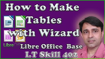 How to Create Tables using Wizard in LibreOffice Base | CBSE Class 10 IT (402) (Tutorial - 3)