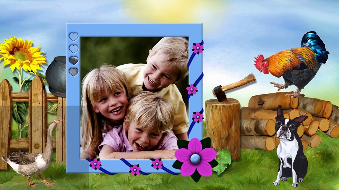 В ДЕРЕВНЕ ( БЕСПЛАТНЫЙ ДЕТСКИЙ ПРОЕКТ Proshow Producer) - In the ...