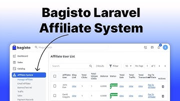 Bagisto Laravel Affiliate System - Admin Workflow