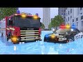 Fire Truck Frank and Water Tank Aiden are in Position - Wheel City Heroes (WCH) - New Cartoon