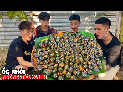 Video Hữu Bộ | Làm Nia Ốc Bươu Nướng Tiêu Xanh Khổng Lồ - youtube