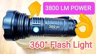 360° Flashlight 3800 LM,  Best Powerful Military Light, Tactical Flashlight,  FlashLight UltraFire screenshot 3