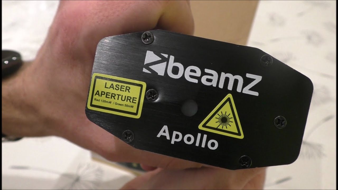 beamz Apollo Multipoint Laser unboxing and first try - YouTube