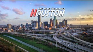 One Hour Relaxation  Aerial Houston  4K Drone Footage