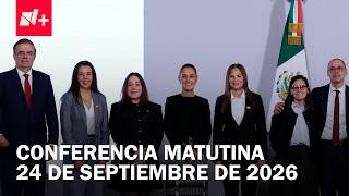 Claudia Sheinbaum's morning press conference today, Thursday, September 24, 2026