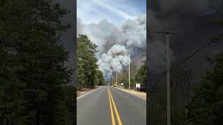 N.J. wildfire grows rapidly as nearby residents evacuate