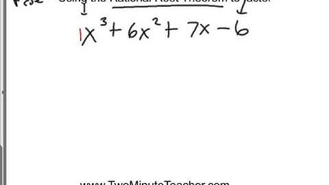 Rational Root Theorem for Factoring