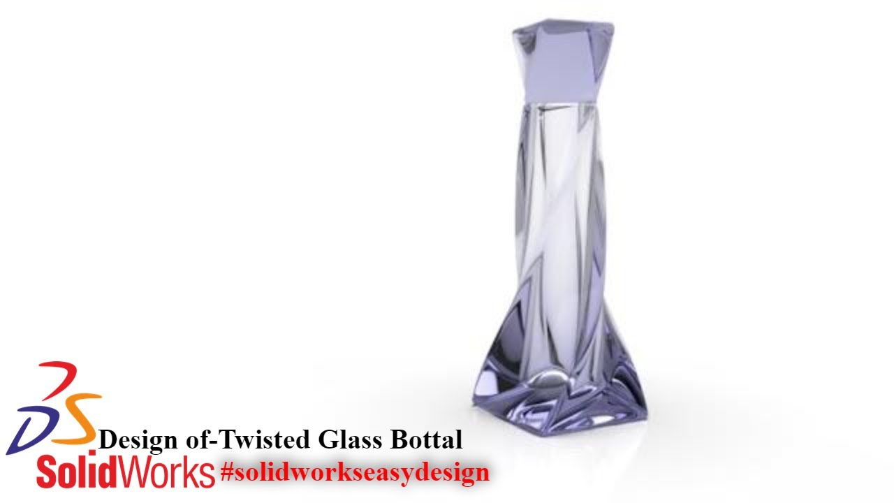 Solidworks Tutorial 176 How to Design a Perfume Twisted Glass Bottle