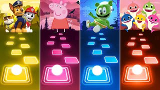 Paw Patrol - Peppa Pig - Gummy Bear - Baby Shark | Tiles Hop EDM Rush!