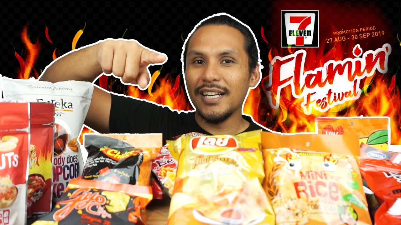 Aku beli semua KEROPOK PEDAS di 7 ELEVEN (mukbang malaysia ...