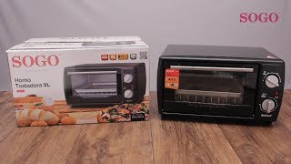 SOGO SS-10525 - MINI HORNO TOSTADOR 9L | MINI TABLE TOASTER OVEN 9L 1000W -  YouTube