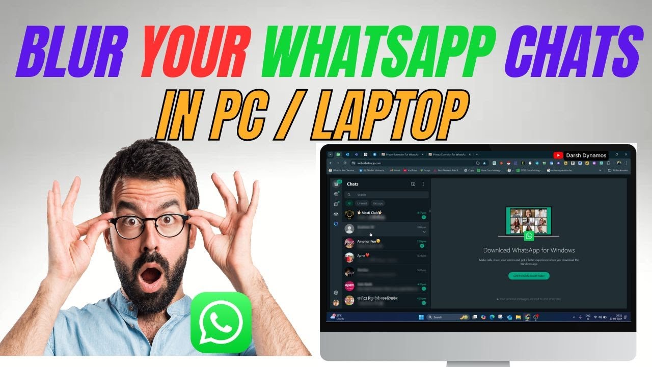 Laptop PC Me Whatsapp Chats Hide Blur Kaise Kare How To Hide laptop-pc-me-whatsapp-chats-hide-blur-kaise-kare-how-to-hide