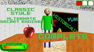 Classic Style alternate secret ending complete (Baldis Basics Classic Remastered)