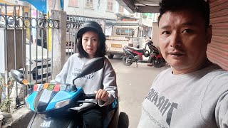 Learning Scooty With Husband