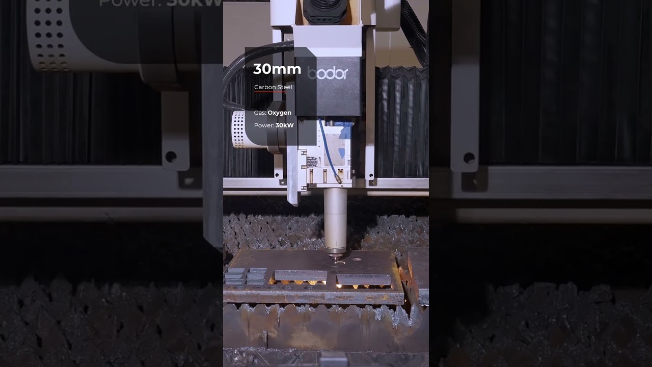30000W laser cutting demo display:30mm, 50mm carbon steel(Oxygen)