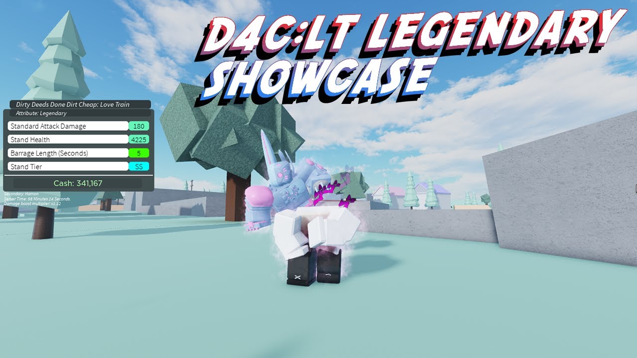 D4C Love Train FULL Showcase in Roblox Stand Upright 