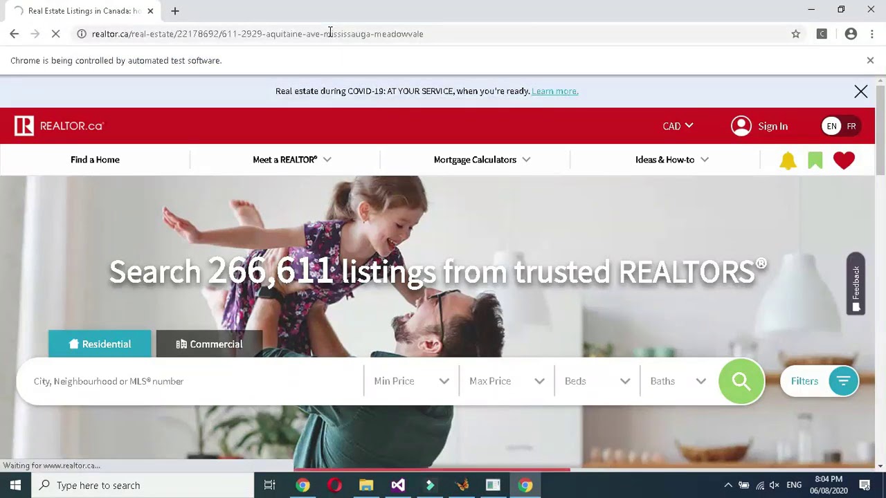scrap realtor.ca and export in pdf