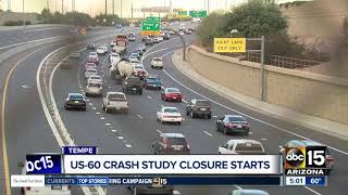 US-60 crash study closure begins