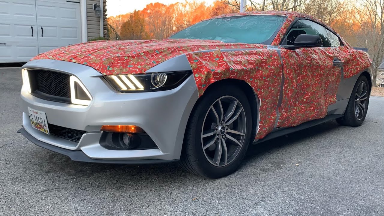 Wrapping My Car In GIFT WRAP!!! YouTube