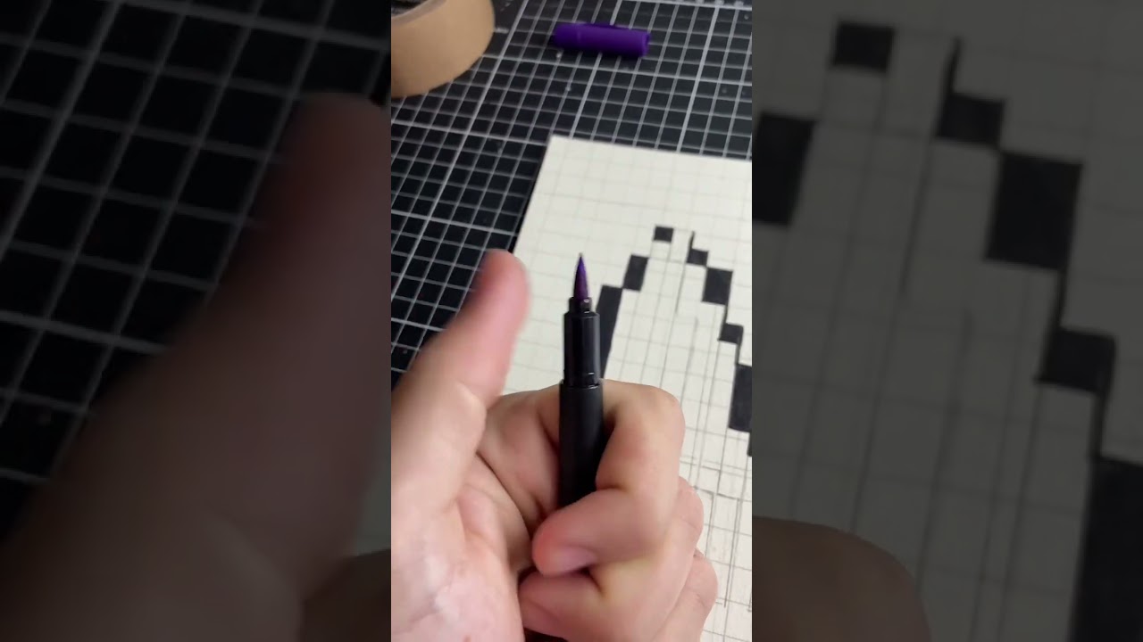 Desafio: Fiz um Desenho em Pixel art, Só que no papel!✍🏻
