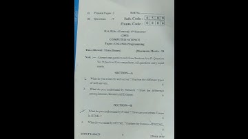 (2023)Question paper :- CS -12 : Web Programing||B.A/B.sc (General) 6th semester  ,PU