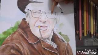Olavo de carvalho  , prismacolor desenho realista screenshot 5
