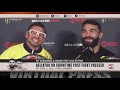 Patricio Pitbull Moments After Submitting Emmanuel Sanchez At Bellator 255 Post Fight Presser
