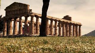 Paestum, Ancient Greek Temples In Italy Aerial Drone Footage 4K I Music Pink Floyd Marooned