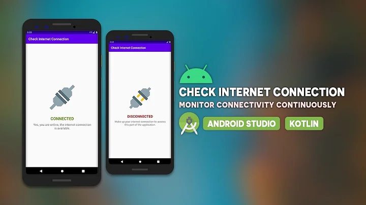 Android Check Internet Connection | Monitor Connectivity Continuously | Android Studio | Kotlin