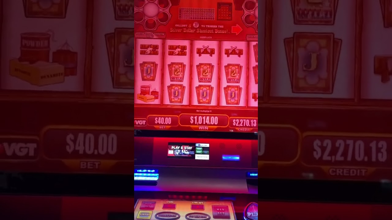 HUGE WIN! Silver Dollar Shootout VGT Red Screen Slot Machine - Jackpot Handpay - Comanche Red River