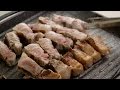 [4K] Korean BBQ Samgyupsal : 눈으로 먹는 삼겹살 | Honeykki 꿀키