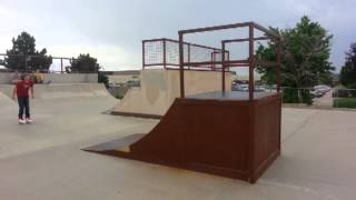 Aggressive inline air off quarter pipe