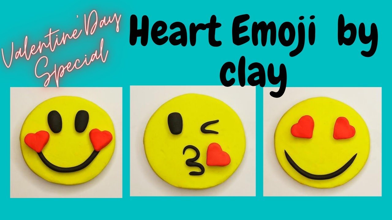 Diy Valentine's day special Heart💓😍 Emoji by polymer clay