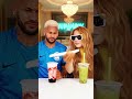 Neymar can't drink it properly.#neymar #shakira