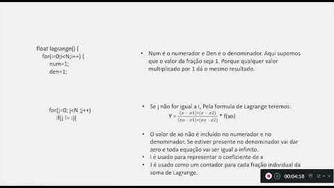 Polinômio de Lagrange em C